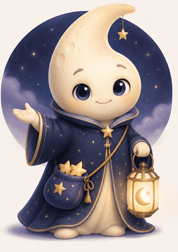 Moony, l'esprit de la lune qui guide l'aventure